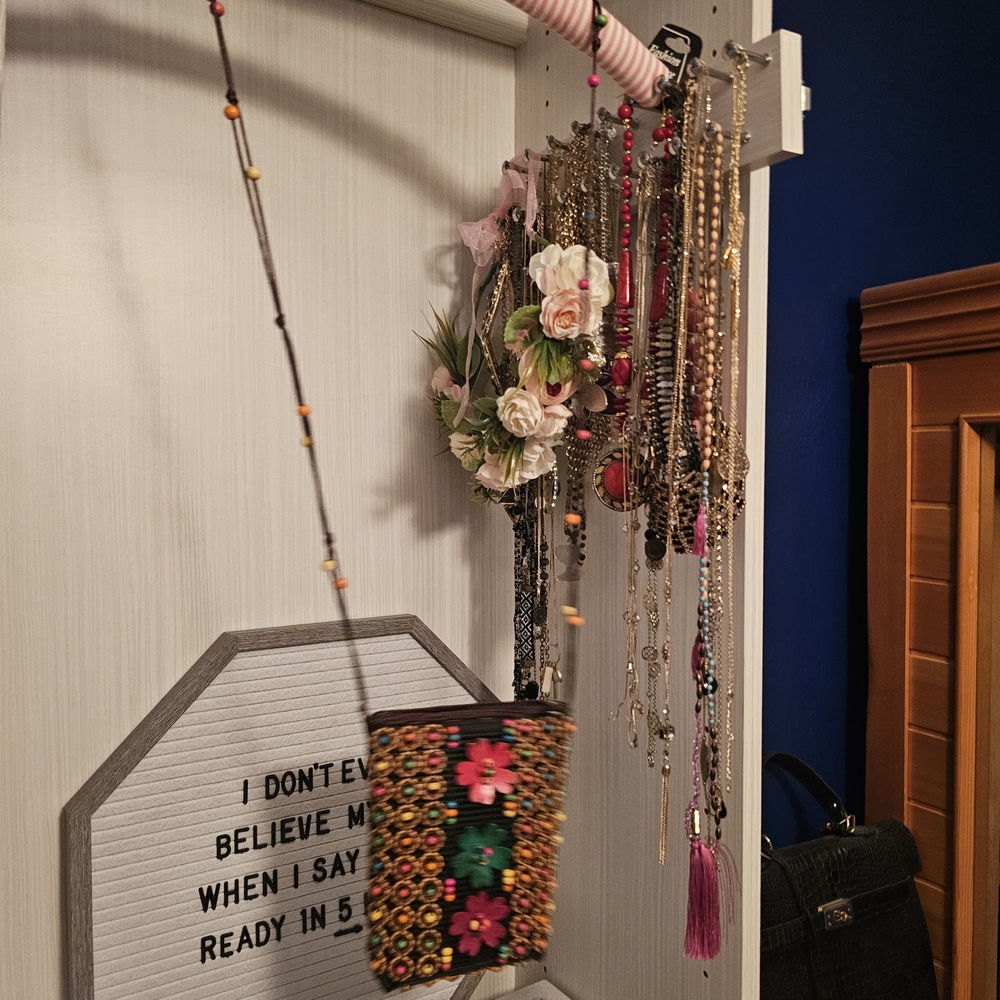 Floral Beaded Crossbody Bag